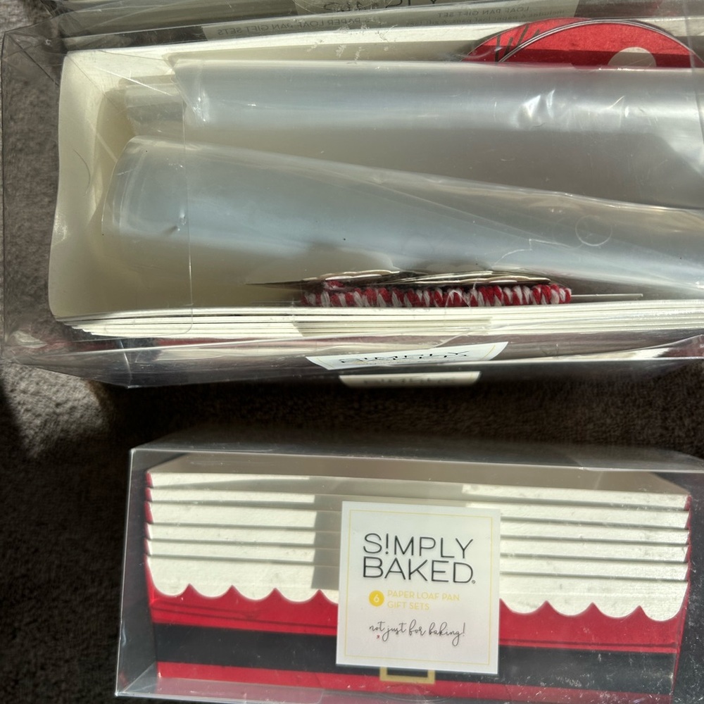 Santa decorative paper loaf pans 4 packages of 6